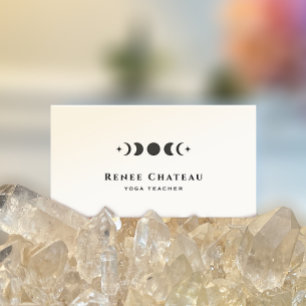 Lunar Moon Phases Astrology Yoga Teacher Business Card