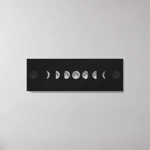 Lunar Moon Phases Celestial Canvas Print