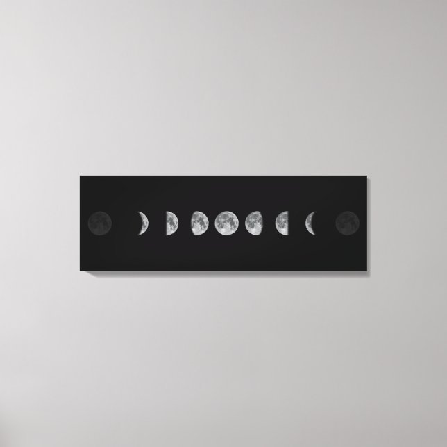 Lunar Moon Phases Celestial Canvas Print (Front)