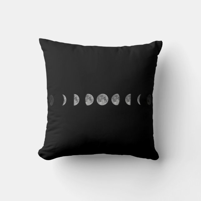 Lunar Moon Phases Celestial  Cushion (Front)