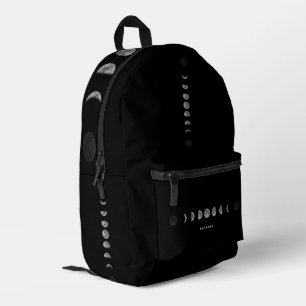 Lunar Moon Phases Celestial Customised Name Printed Backpack