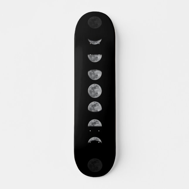 Lunar Moon Phases Celestial Skateboard (Front)