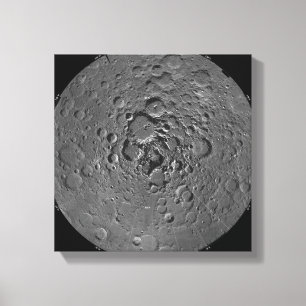 Lunar mosaic of the north polar region of the m canvas print