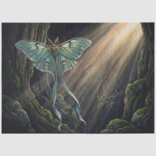 Lunar Moth Enchanted Forest Ephemera Decoupage Tissue Paper