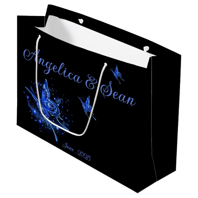 Lunar Moth Magical Wedding  Large Gift Bag (Front Angled)