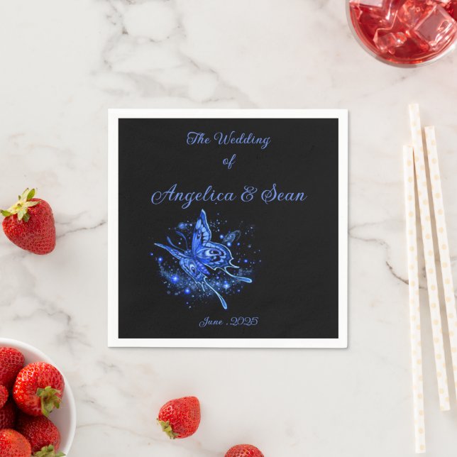 Lunar Moth Magical Wedding  Napkin (Insitu)