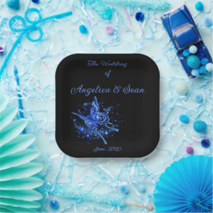 Lunar Moth Magical Wedding  Paper Plate