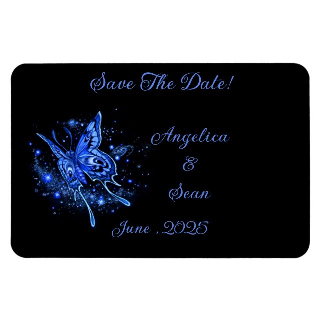 Lunar Moth Magical Wedding Save The Date! Magnet (Horizontal)