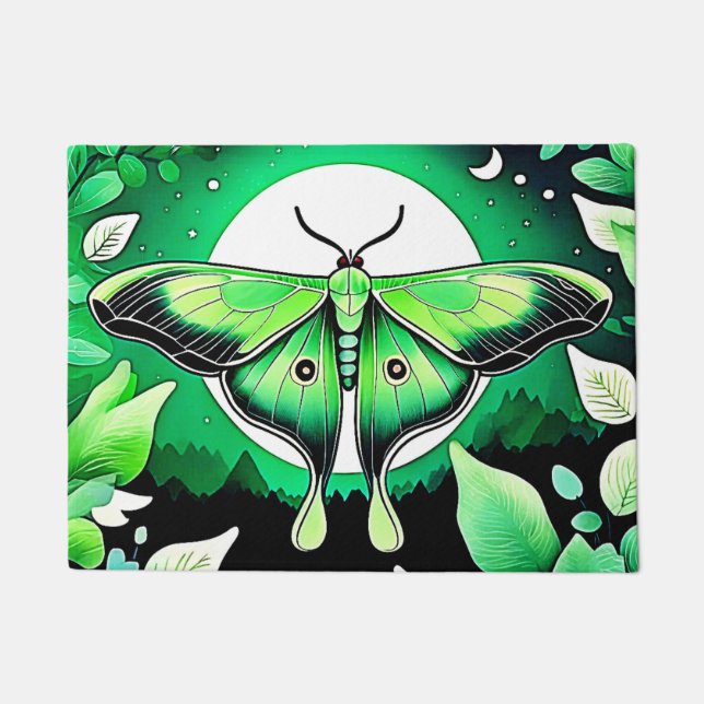Lunar Moth Night Doormat (Front)