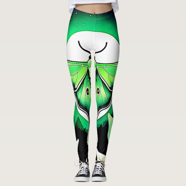 Lunar Moth Night Leggings (Front)