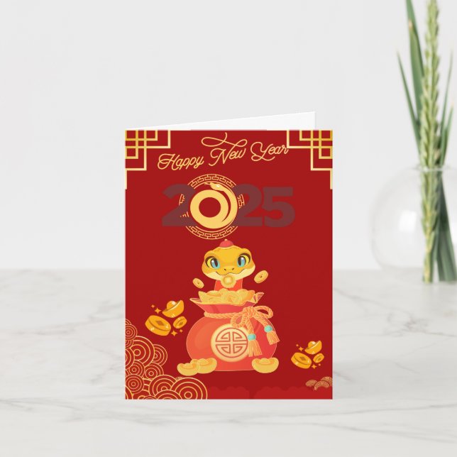 Lunar New Year 2025 snake card (Front)