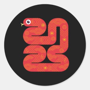 Lunar New Year 2025 - Year Of The Snake  Classic Round Sticker