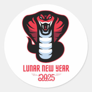 Lunar New Year 2025 Year Of The Snake Classic Round Sticker