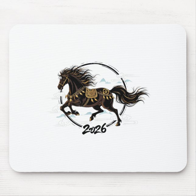 Lunar New Year 2026 Horse Chinese Zodiac Celebrati Mouse Pad (Front)