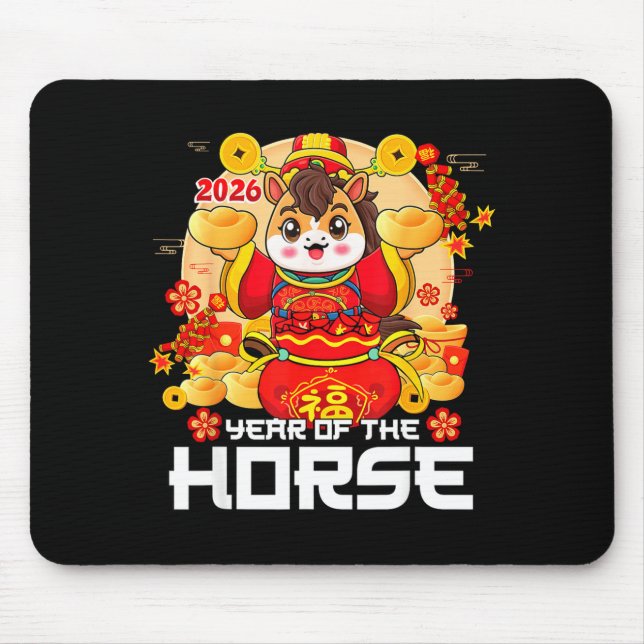 Lunar New Year 2026 Year Of The Horse Chinese New  Mouse Pad (Front)