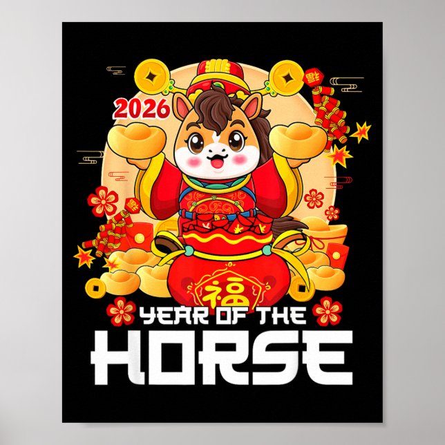 Lunar New Year 2026 Year Of The Horse Chinese New  Poster (Front)