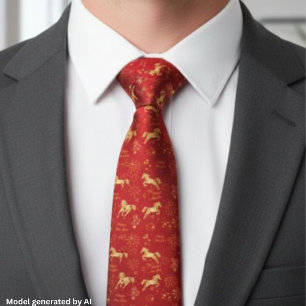 Lunar New Year 2026   Year of the Horse Tie