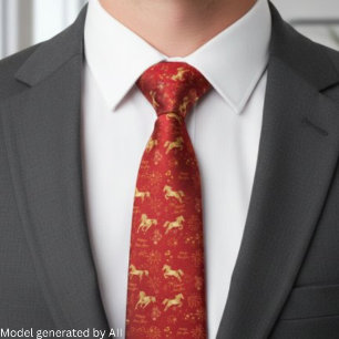 Lunar New Year 2026 Year of the Horse Tie