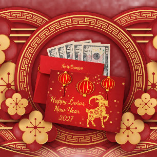 Lunar New Year 2027   Year of the Goat Money Envelope