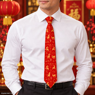 Lunar New Year 2027 Year of the Goat Tie