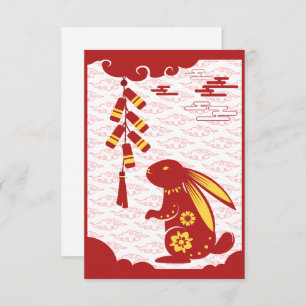 Lunar New Year Of Rabbit 2023 Zodiac Animal  Card