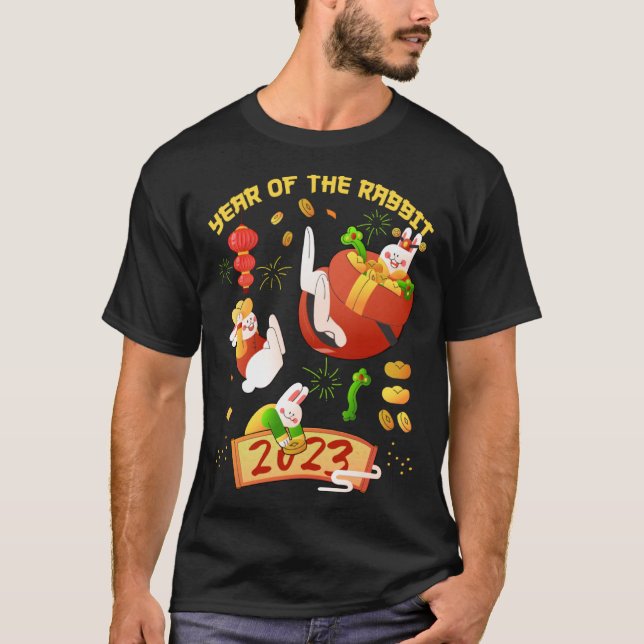 Lunar New Year Of The Rabbit Chinese Happy New Yea T-Shirt (Front)