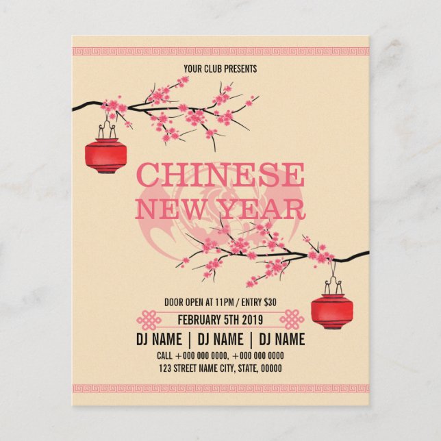 Lunar New Year Party Flyer (Front)