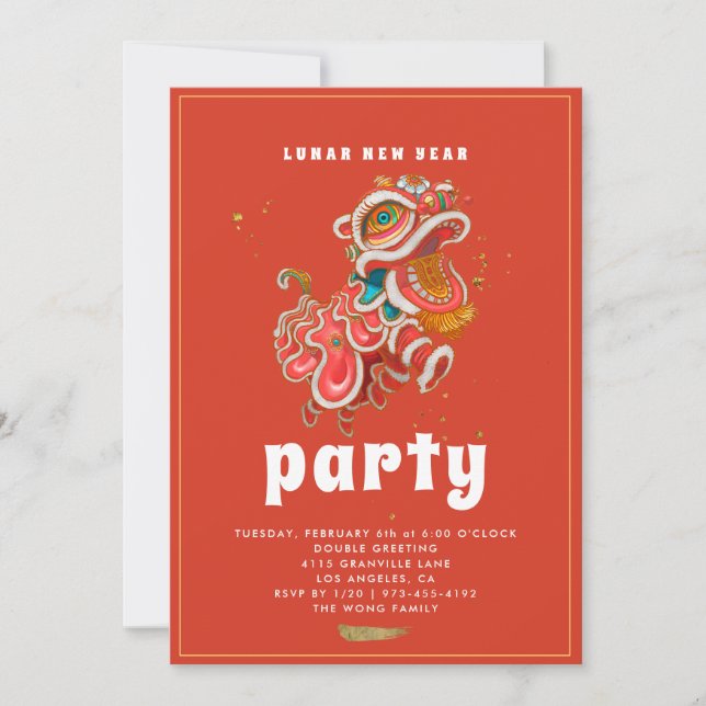 Lunar New Year Party Invitation (Front)