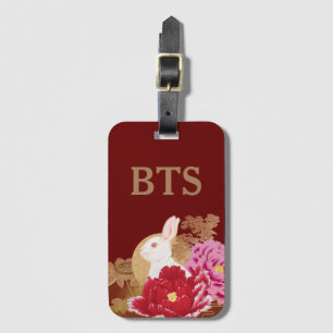 Lunar New Year - Red Gold Rabbit Luggage Tag