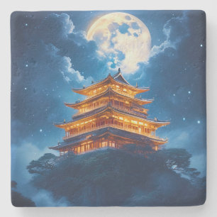 Lunar Palace in the Celestial Mountains Stone Coaster