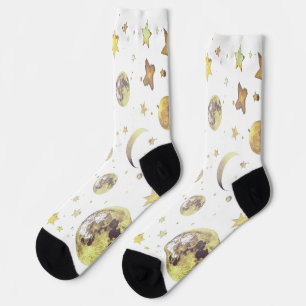Lunar Pattern Socks – Cosy Cosmic Design