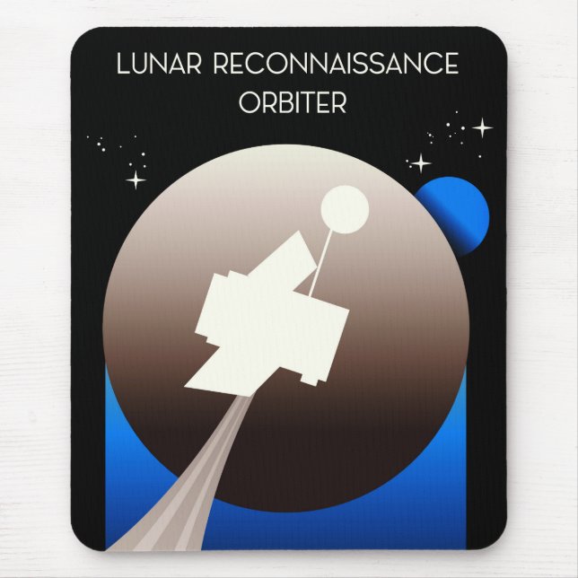 Lunar Reconnaissance Orbiter Space Art Mouse Pad (Front)