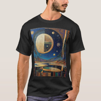 Lunar Reflections: Majestic Moon and Celestial T-Shirt