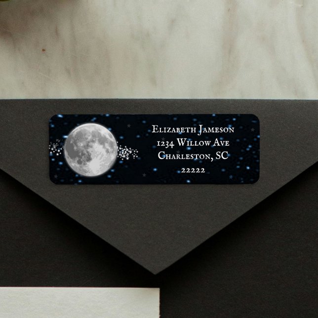 Lunar Return Address Label (Lunar Personalized Return Address Label)