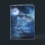 Lunar Sky Full Moon Celestial Wedding Ceremony Program<br><div class="desc">Lunar Sky Full Moon Celestial Galaxy Watercolor Design, with Night Shining Stars, and Glowing Moon Design on a luxurious Navy Blue, Pale Blue, and hints of purple watercolor texture. With Modern Typography Script Fonts. A trendy Magical design - Personalised Wedding Ceremony Folded Program! ~ Check my shop to see the...</div>