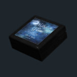Lunar Sky Moon Mother of the Groom Personalised Gift Box<br><div class="desc">Lunar Sky Full Moon Celestial Galaxy Watercolor Design, with Night Shining Stars, and Glowing Moon Design on a luxurious Navy Blue, Pale Blue, and hints of purple watercolor texture. With Modern Typography Script Fonts. A trendy Magical design - Personalised Mother of the Groom Heartfelt Quote Keepsake Personalised Wood Jewellery Gift...</div>
