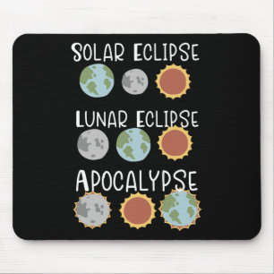 Lunar Solar Eclipse And Apocalypse April 8 2024 Mouse Pad