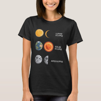 Lunar Solar Eclipse And Apocalypse Funny Science T-Shirt