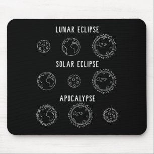 Lunar Solar Eclipse Apocalypse Astronomy Design Mouse Pad