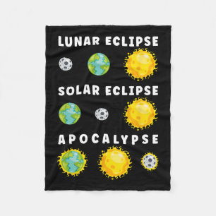 Lunar Solar Eclipse Apocalypse Astronomy Nerd Scie Fleece Blanket