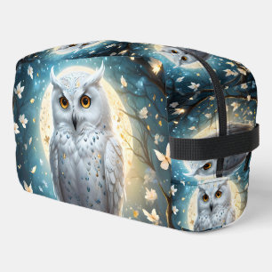 Lunar Vigil: The White Snow Owl Dopp Kit