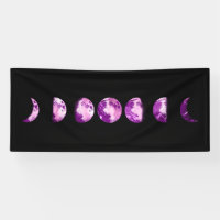 ** Lunar Wax Wan Full Purple Violet Moon Phases