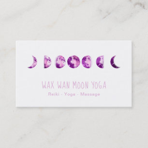 *~* Lunar Wax Wan Full Purple Violet  Moon Phases Business Card