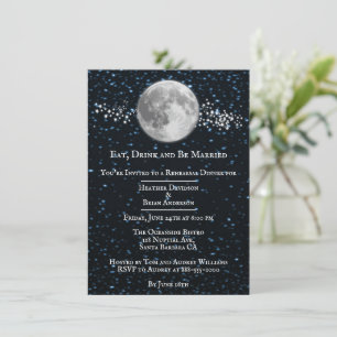 Lunar Wedding Rehearsal Dinner Invitation