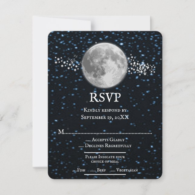 Lunar Wedding RSVP Card (Front)