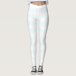lunar white and white colour horizontal striped leggings