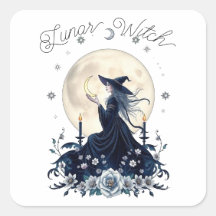 Lunar Witch Celestial Art Personalised