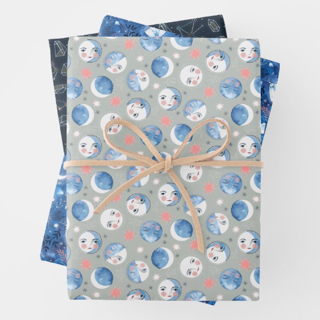 Lunar Witch Set of 3 Wrapping Paper Sheet (In situ)