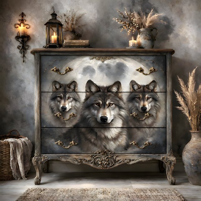 Lunar Wolf Pack Decoupage Tissue Paper (Lunar Wolf Pack Decoupage Tissue Paper)