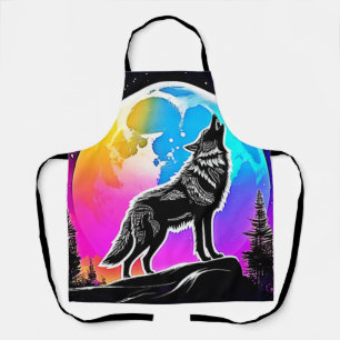 Lunar Wolf Serenade Design Apron